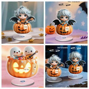 置物 かわいい 遊び心ある 妖精 フェアリー パンプキン アクリル 卓上 デスク用 回転 オブジェ ストレス解消 リラックス グッズ インテリア 雑貨 プレゼント ギフト(x2)