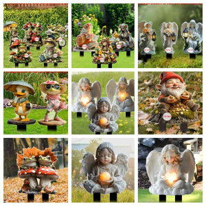 ガーデンピック かわいいカエル 2D アクリル製 癒やし系 フロッグ キャラクター 屋外 庭 芝生 鉢植え プランター 地中挿し 装飾 デコレーション オーナメント 園芸 おしゃれ 飾り(x2)