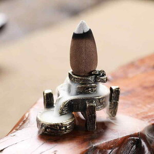 倒流香炉 ミニ石臼型 流れる煙 滝香炉 お香立て コーン香炉 手作り 工芸品 おしゃれ ユニーク 和風 レトロ 癒し 瞑想 玄関 インテリア 置物 飾り物