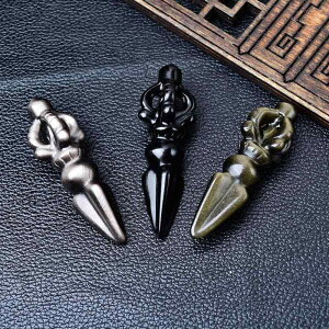 置物 男女兼用 天然石 金曜石 黒曜石 原石 彫刻 金剛杵 金剛? 魔除け お守り 開運 パワーストーン クリスタル 飾り物 インテリア オブジェ アクセサリー ネックレス