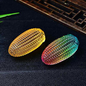 置物 トウモロコシ 琉璃 ガラス 黄水晶 シトリン クリスタル インテリア オブジェ 飾り 豊穣 多福 子孫繁栄 金運 ラッキーアイテム モダンデザイン ホームデコレーション 玄関 リビング