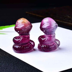 置物 天然 紫フローライト 水晶 原石 彫刻 蛇 ヘビ 動物 インテリア オブジェ 雑貨 飾り パワーストーン ヒーリング モダン シンプル パープル