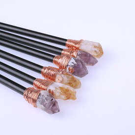 パワーストーン ワンド 天然 アメトリン 原石 マジックワンド フェアリーワンド 高級感 紫 黄色 誕生日 プレゼント ハロウィン コスプレ 装飾品 インテリア