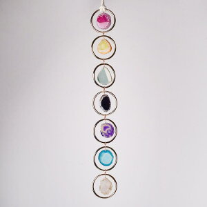 風鈴 天然水晶 原石 手作り ハンドメイド 宝石 パワーストーン 天然石 癒し 開運 浄化 幸運 エネルギー 吊り飾り 窓辺 玄関 インテリア モダン ウォールデコ おしゃれ