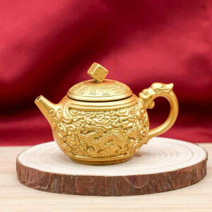 置物 龍鳳 回転 ミニチュア 卓上 オブジェ 金属工芸品 中華風 真鍮製 電気メッキ加工 高級感 インテリア リビング 玄関 書斎 プレゼント ギフト ユニークデザイン