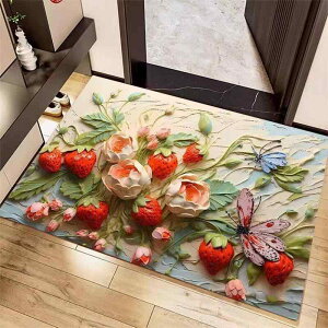バスマット 3D立体 花柄 滑り止め すべり止め 吸水 速乾 珪藻土 足ふきマット 室内用 洗面所 トイレ 玄関 リビング フロアマット ラグ 丸洗い