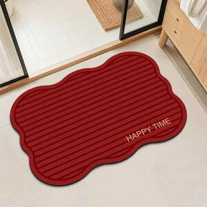 マット 玄関 脱衣所 トイレ 吸水速乾 珪藻土 3Dストライプ 立体感 滑り止め フロア 長方形 シンプル モダン 赤 グレー ブラウン