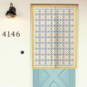 のれん モダン シンプル ファブリック 間仕切り 目隠し カーテン キッチン 寝室 リビング 洗面所 トイレ 書斎 部屋用 ポリエステル 綿混 アメリカンスタイル デザイン柄(x2)