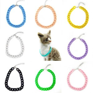 ペット用首輪 犬 猫用 キャンディカラー カラフル ネックレス かわいい キュート お姫様風 プリンセス風 アクリル素材 チョーカー お散歩 お出かけ アクセサリー(x2)
