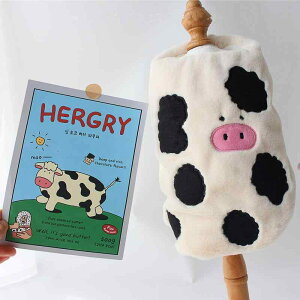 犬服 小型犬 ビションフリーゼ トイプードル ポメラニアン用 秋冬 防寒 あったか 中綿入り ベスト 牛柄 カウ柄 かわいい カジュアル ペット服 フリース裏地 ポリエステル