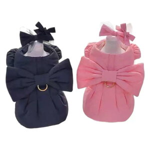 ペット服 猫 小型犬 ビション テディ ドッグウェア キャットウェア かわいい プリンセス ドレス ワンピース 中綿入り ジャケット コート 秋冬 防寒 暖かい お散歩 お出かけ ブラック ピンク