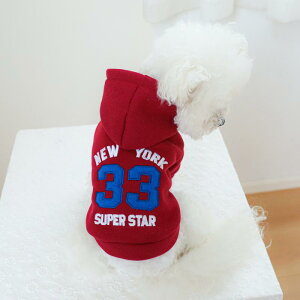 ペット服 犬猫 秋冬 ポリエステル カジュアル ニューヨーク33デザイン スウェット パーカー 散歩 部屋着 おしゃれ 暖かい 快適