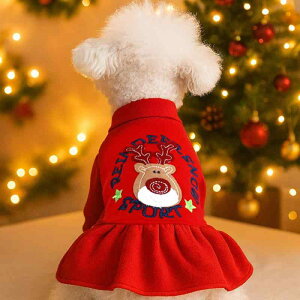 ペット服 小型犬 小型猫 秋冬 ハロウィン 衣装 仮装 コスプレ パーティー キューピッド トナカイ かわいい おしゃれ カジュアル ワンピース ドレス ポリエステル素材