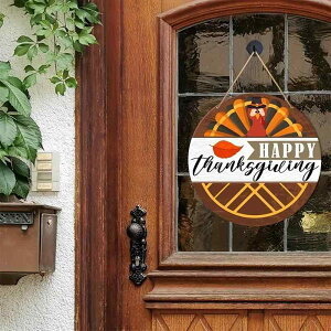 置物 感謝祭 木製 天然木 丸型 円形 サイン プレート 飾り板 おしゃれ モダン シンプル 北欧風 インテリア 室内装飾 リビング 玄関 オブジェ(x2)