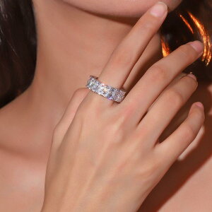 指輪 レディース 精巧 丸型 オープンタイプ ジルコニア 埋め尽くし 二重 上品 高級感 普段使い オフィス カジュアル(x2)