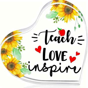 置物 アクリル ハート形 複数デザイン 卓上 デスク オブジェ 先生 ギフト 感謝 贈り物 新学期祝い 透明 モダン シンプル インテリア装飾品 プレゼント 記念品 かわいい(x2)