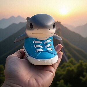 置物 デフォルメ シャークシューズ 棒人間 山海経モチーフ かわいい ユニークデザイン PLA素材 モダンアート 贈り物 室内飾り オブジェ フィギュア(x2)