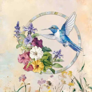 壁飾り アイアン製 ハチドリ フラワーモチーフ ボタニカル カラフル 多色 リビング ダイニング 玄関 廊下 寝室 書斎 屋外 ベランダ アメリカンカントリー アンティーク調(x2)