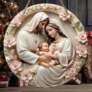 クリスマス リース ピンク 木製 ラウンドプレート サイン ドア 窓 壁掛け 玄関 ポーチ デコレーション キャンドル柄 かわいい おしゃれ インスタ映え 部屋飾り インテリア(x2)