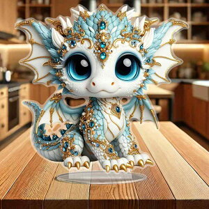 置物 オブジェ 上品なサファイア 龍 ドラゴン アクリル製 インテリア 室内装飾 デスク飾り 棚飾り プレゼント ギフト オフィス リビング 書斎 玄関 かわいい 精巧