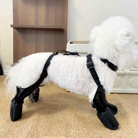 犬用レインブーツ 小型犬 中型犬 散歩用 レインシューズ 脱げにくい 防水 防汚 滑り止め 耐摩耗 ソフトソール 合成皮革 4足セット 肉球保護 長靴