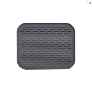 水切りマット シリコン 厚手 滑り止め 速乾 吸水 キッチン シンク 食器 コップ バーカウンター ランチョンマット コースター スクエア 無地