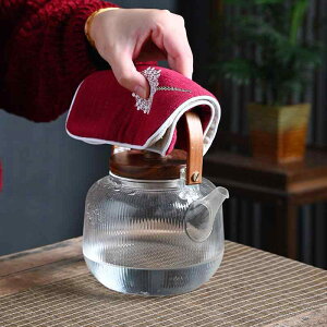 茶巾 刺繍 蒲公英柄 綿麻 新中式 禅テイスト 和モダン 吸水 厚手 断熱 家庭用 来客用 普段使い 乾泡 養壺 茶席マット ティーマット 敷物 長方形 シルバー ブラウン 青緑 レッド 紺