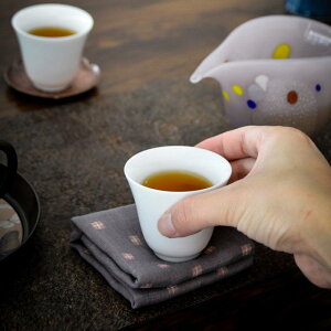 茶巾 綿麻 コットン リネン 格子柄 禅スタイル 吸水性 茶器拭き 急須 湯呑みお手入れ 茶卓マット コースター ティーマット スクエア シンプル 上品 和風