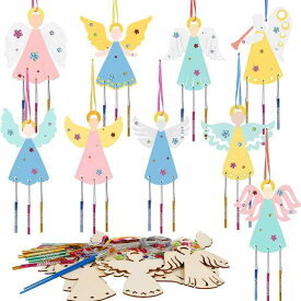 工作キット 木製 ポプラ材 天使 風鈴 DIY 絵付け クリスマス デコレーション オーナメント 子供 親子 冬 おしゃれ インテリア雑貨