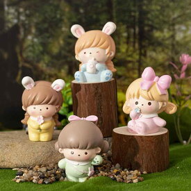 置物 女の子 キッズ 子供 キャラクター うさぎ ラビット 可愛い オブジェ 樹脂製 デスク飾り インテリア雑貨 誕生日 ギフト 贈り物 プレゼント 卒業祝い 記念品 モダン ピンク ブルー