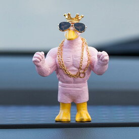 カーアクセサリー 筋肉アヒル スイング ダック 車内装飾品 樹脂製 かわいい ユニーク おしゃれ 置物 飾り ドライブ 癒しグッズ プレゼント キャラクター