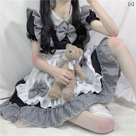 アニメ メイド コスプレ セット メンズ レディース 大きめサイズ ゆったり 黒 白 かわいい レディース ヘッドドレス ワンピース エプロン リボン EVA フォーム パーティー