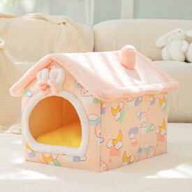 300円OFFクーポン 猫ハウス 猫 犬 ベッド 冬 ふわふわ 柔らかい ペットベッド ペットクッション 小型犬 キャットハウス クッション 犬小屋 ペットハウス ペットソファ 冬寒さ対策 ソフトケージ 秋冬用 暖かい ぐっすり眠れる 休憩所 洗濯可能 XMTAN