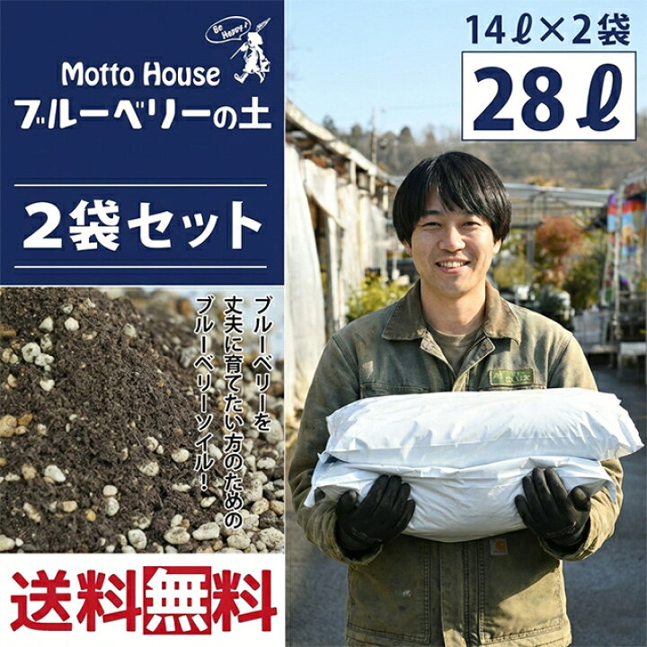 楽天市場 送料無料 2袋セット オリジナル 培養土 ブルーベリーの土 14l入り 2袋セット 28l ブルーベリー 土 プランター 培養土 土壌改良 鉢植え 園芸用品 ガーデニング 雑貨 北海道 沖縄は送料無料適用外です 苗木の専門店 グリーンでｇｏ