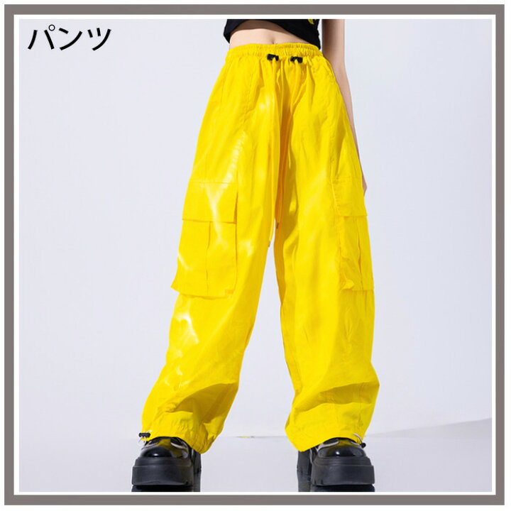 キッズ ストレッチパンツ④　スプリングイエロー　90サイズ