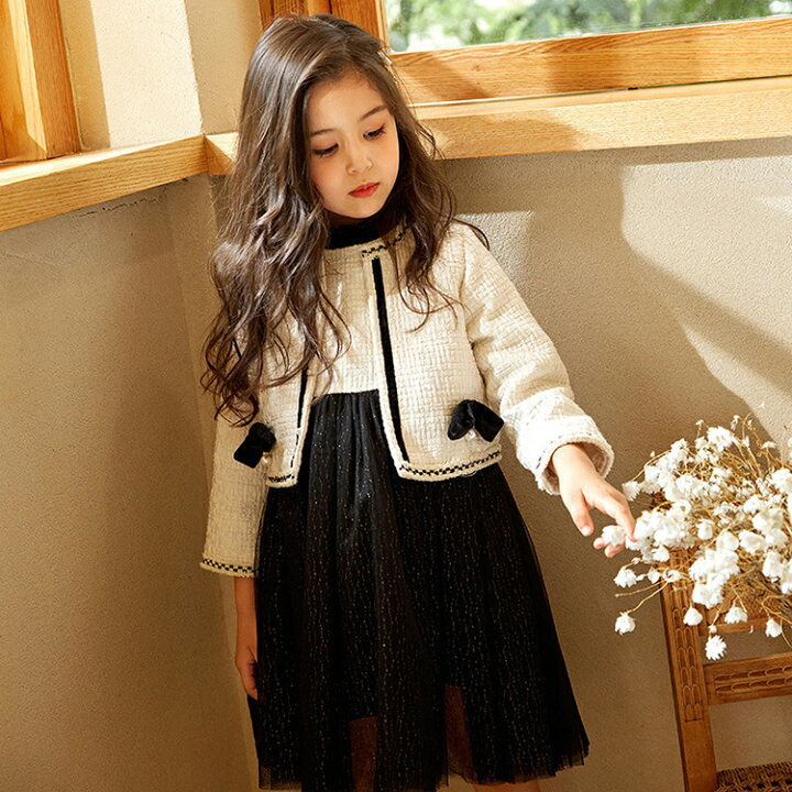 楽天市場 スーツ 子供服 女の子 入学式 ドレス 女の子 フォーマル 小学生 制服 長袖 受験 面接 2点セット スカート ワンピース 子供ドレス 発表会 結婚式 卒業式 上品 七五三 花福屋