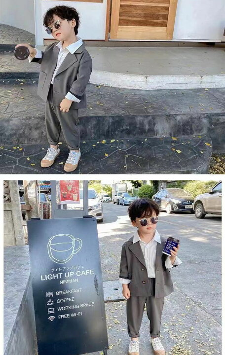 楽天市場】【シャツおまけ】 3点セット 子供服 フォーマルスーツ  