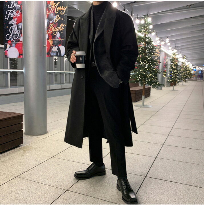 楽天市場】トレンチコート メンズ ロングコート ラシャコート 