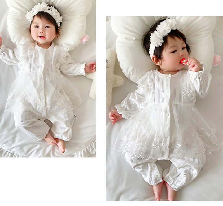 楽天市場】ベビー服 フォーマル 女の子 プリンセス カバーオール  