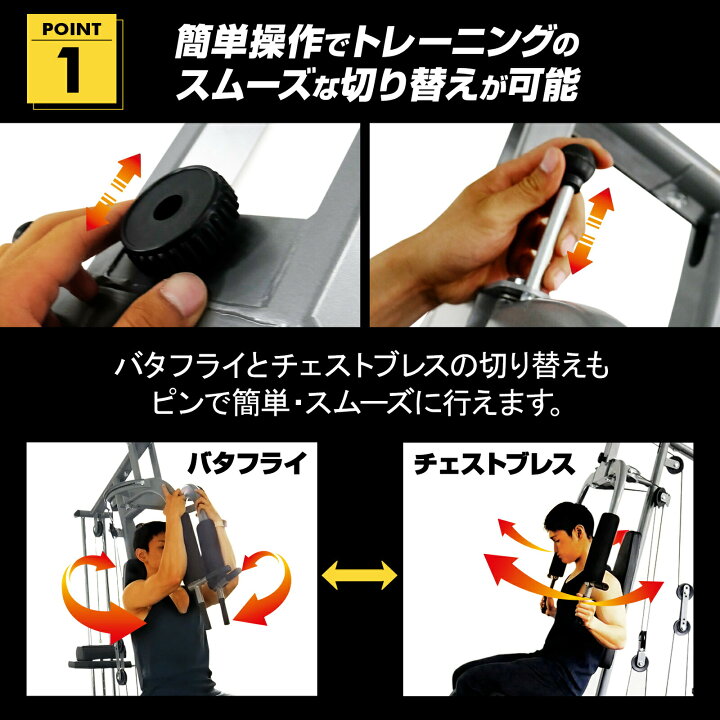 楽天市場】ホームジム マルチ ジム 筋トレ マシン 肉体改造 ボディ 