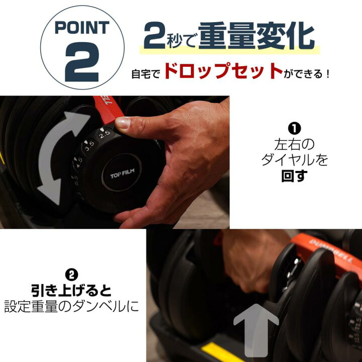 楽天市場】可変式 ダンベル 24kg 多機能 アジャスタブル 筋トレ 