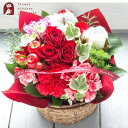 2025クリスマス限定 バラのクリスマスアレンジ 生花 期間限定【送料無料】バラ 花 フラワー 誕生日メッセージカード付き 記念日 お祝 プレゼント クリスマス 【北海道・沖縄・離島はお届け不可】 FKAA