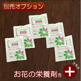 【生花ギフト用オプション】お花の栄養剤(キープフラワー)5個セット花束やアレンジメントを長持ちさせる栄養剤！【切花活性剤/切花延命剤/活性剤/延命剤/鮮度保持剤/液肥/花資材/花材/生花】