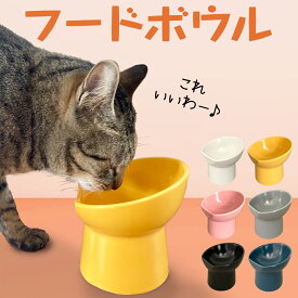 フードボウル フードボール 餌入れ 犬用 猫用 電子レンジ・食器洗浄機対応 フードボウルスタンド 食器スタンド 老犬 老猫 高齢犬 高齢猫 首 腰 関節 エサ入れ フードボウル猫 ペットフードボウル 猫 犬 陶器 吐き戻し防止 ペットボウル 犬