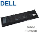 新品 純正 Dell デル Alienware m15 R7 Precision 5570 XPS 15 9500 G15 5520 内蔵バッテリー 11.4V 86WH 69KF2 70N2F