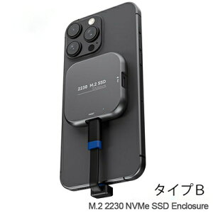 SSDGN[W[ SSD OtP[X M.2 NVMe2230P[X TYPE-C PD100W}[d eʊg A~@f[^]@iPhone 17/16/15 Pro Max ProResۑΉ