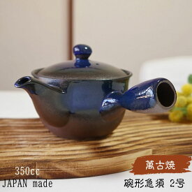萬古焼 急須 碗形 2号 おーばる網 ナマコ巻 おしゃれ 日本製 ティーポット 茶器 ポット 底網付き 茶出し お茶 洗いやすい