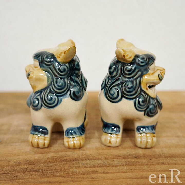 楽天市場 シーサー 置物 おきもの ミニ 高さ8cm ゴス 琉球焼 朝日陶器 置物 玄関 シーサーの置物 沖縄陶器 やちむん ハナマル 楽天市場店