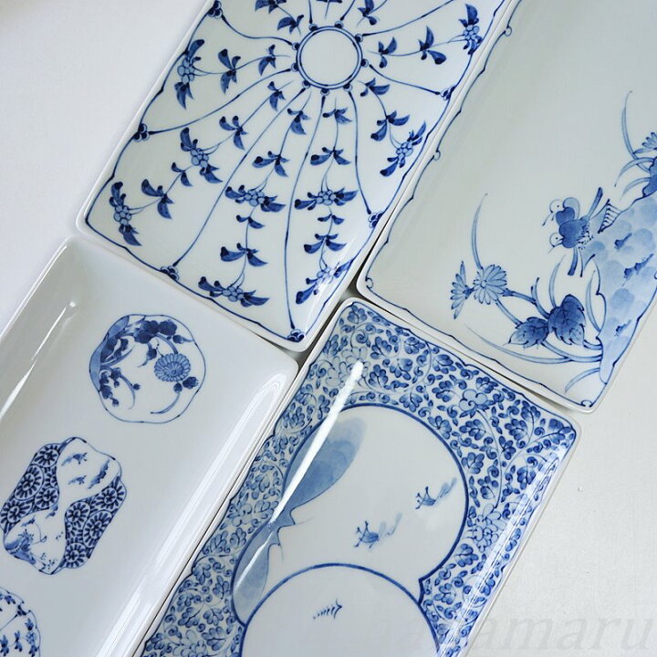 楽天市場】波佐見焼 皿 長角皿 23cm 染付長皿 魚 秋刀魚 磁器 日本製 