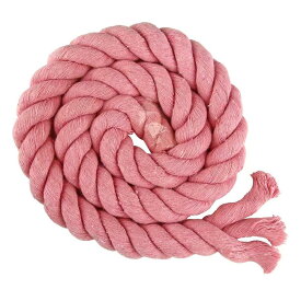 カラー綿ロープ 直径8mm/10mm/12mm/20mm 綿ロープ3ツ打 10M/20M 柔らか 太い 手芸用 天然 コットンロープ 手作り インテリア 飾り DIY (ピンク 20mm/10M)